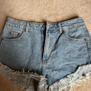 top shop jean shorts size 8